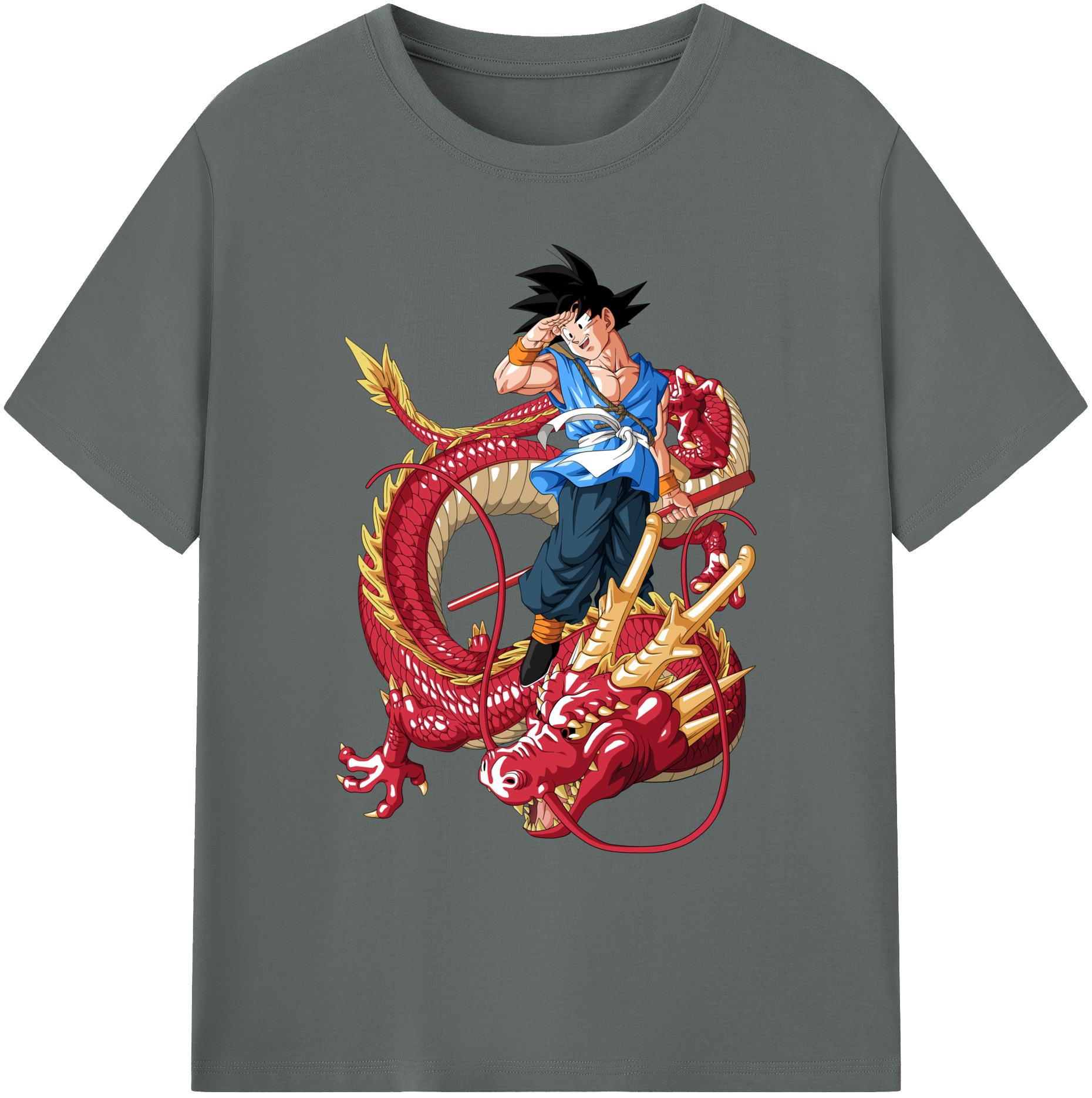 （画像用） ドラゴンボール 孫悟空（そん ごくう）Son Goku カカロット DRAGON BALL Kakarotto 綿100％ メンズ半袖Tシャツ｜肌触りやわらか＆通気性